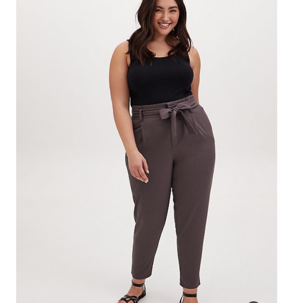 Torrid self tie tapered pants.